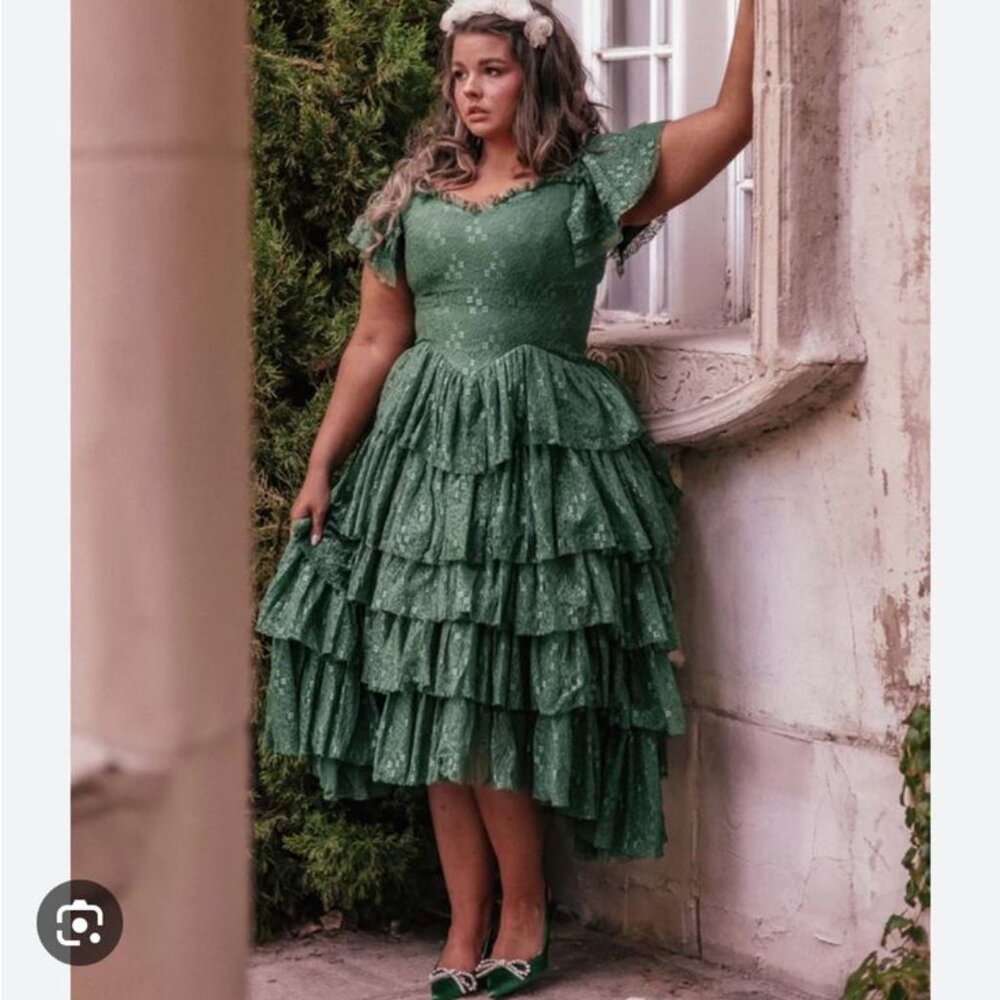 JessaKae Mia Dress Green 3X